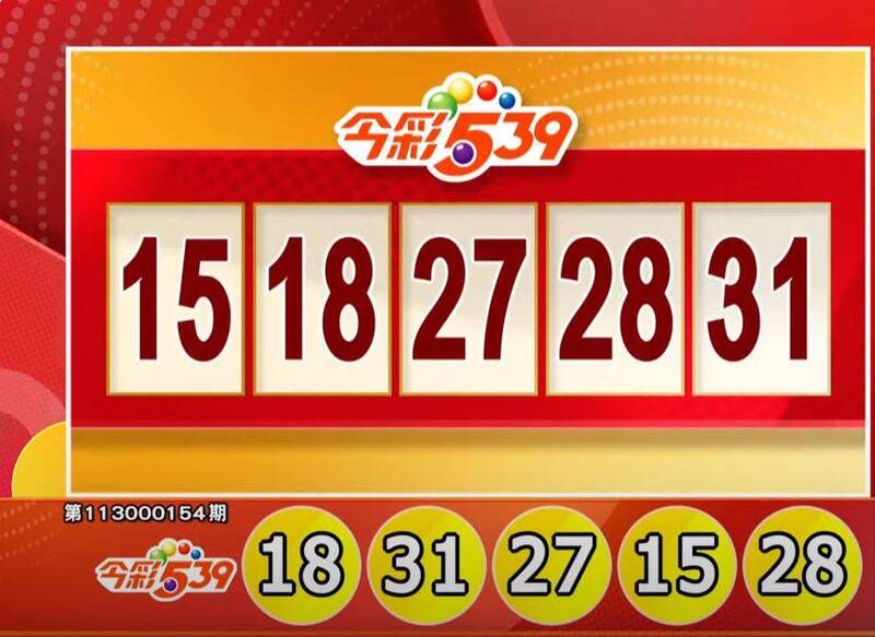 今彩539、39樂合彩開獎號碼。（擷取自三立iNEWS《全民i彩券》）